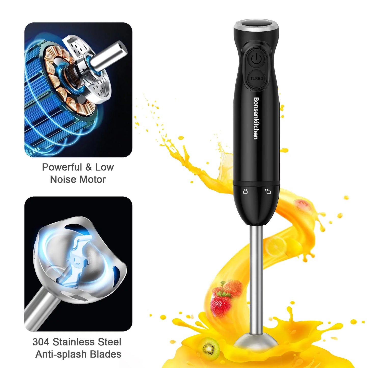 Ultimate 12-Speed Immersion Blender for Effortless Blending & Mixing Mastery