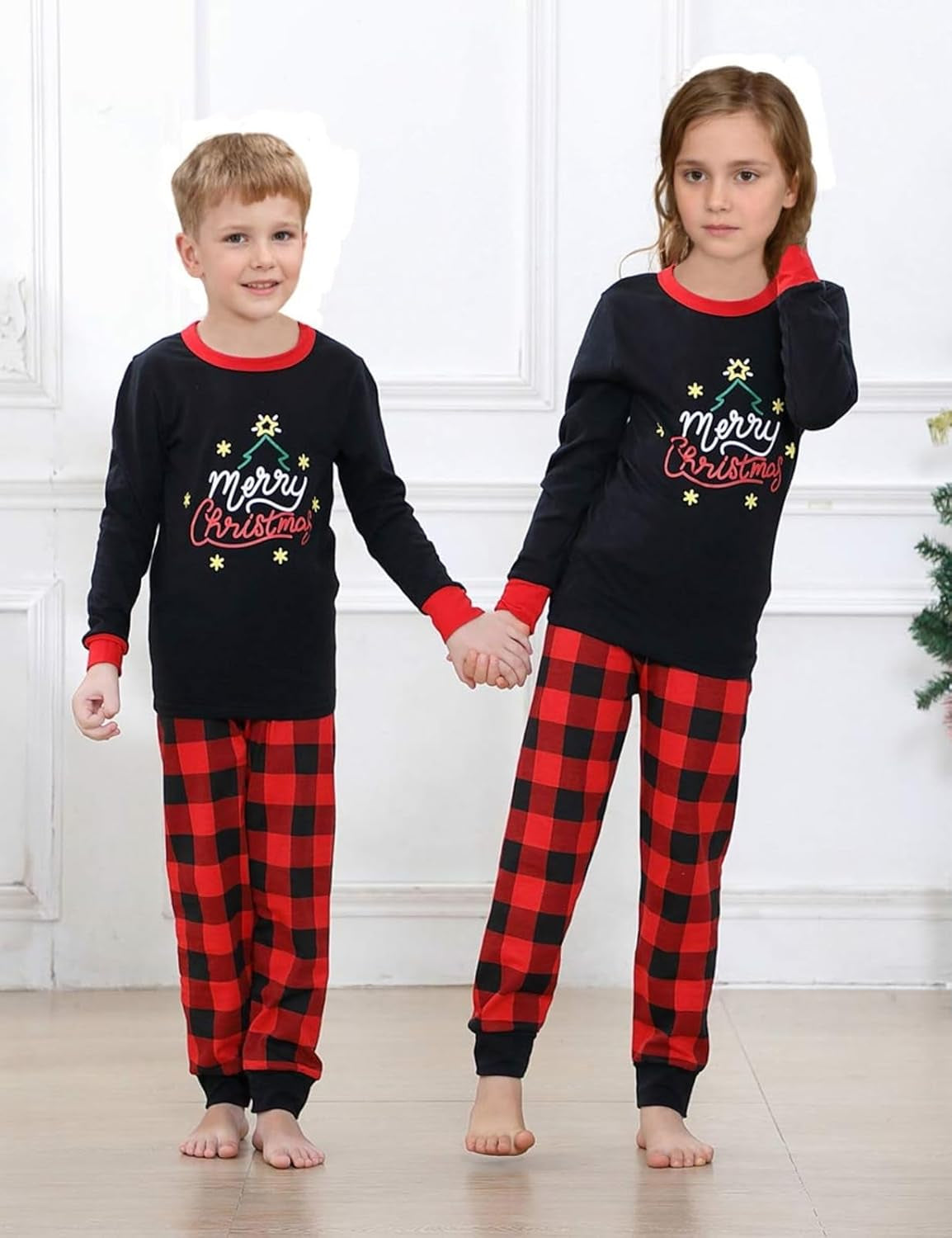 Family Matching Christmas Pajamas Sets for Unisex Adults and Children - Long Sleeve Sleepwear for the Holiday Season