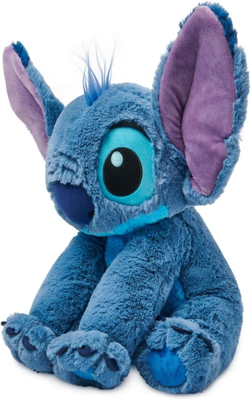 Store Official Stitch Medium Soft Toy for Kids, Cuddly Character with Fuzzy Texture and Embroidered Details, Flexible Floppy Ears, Plushy Suitable for All Ages.