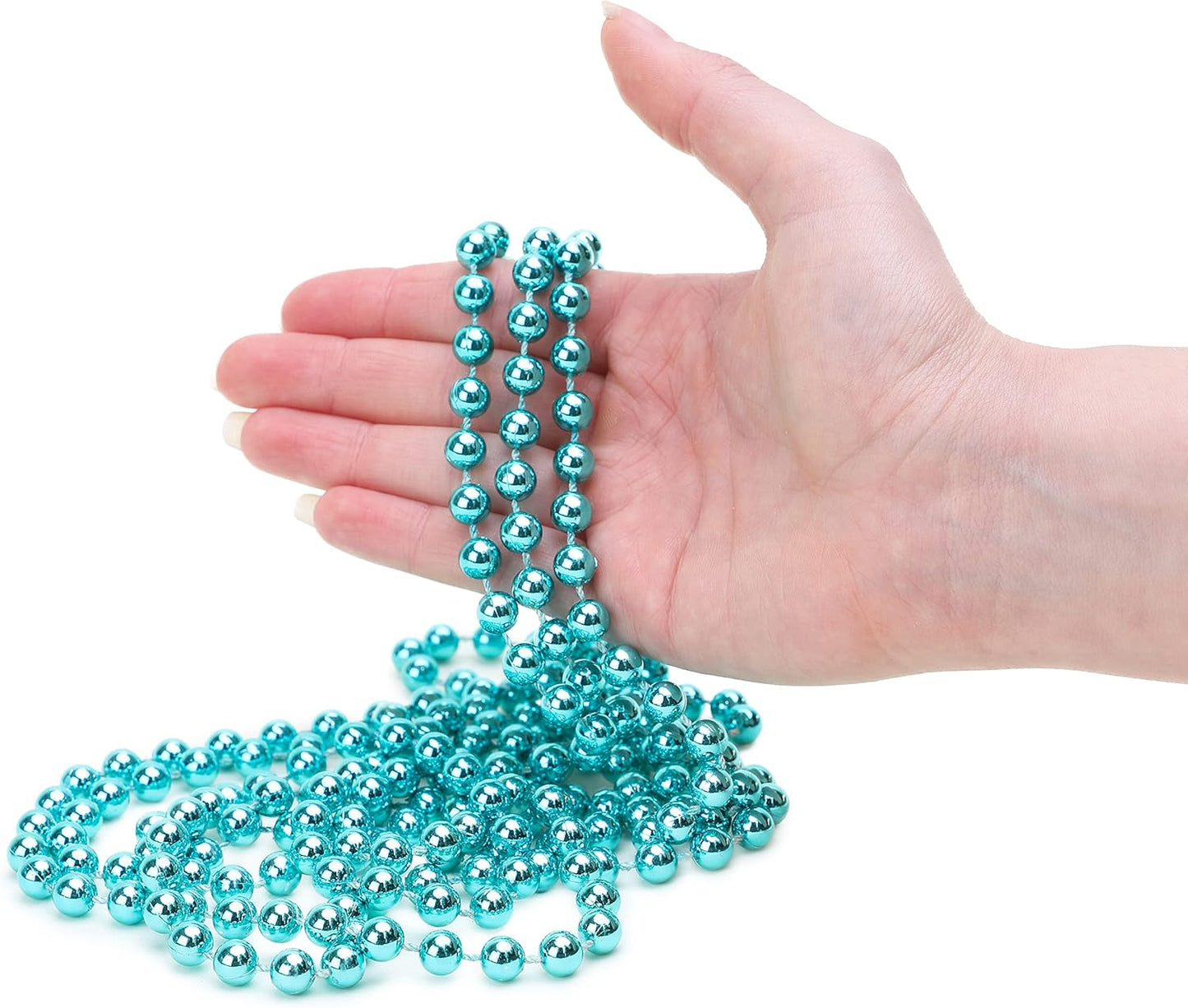 9Ft Turquoise Christmas Bead Chain - Stunning Holiday Garlands & Ornaments