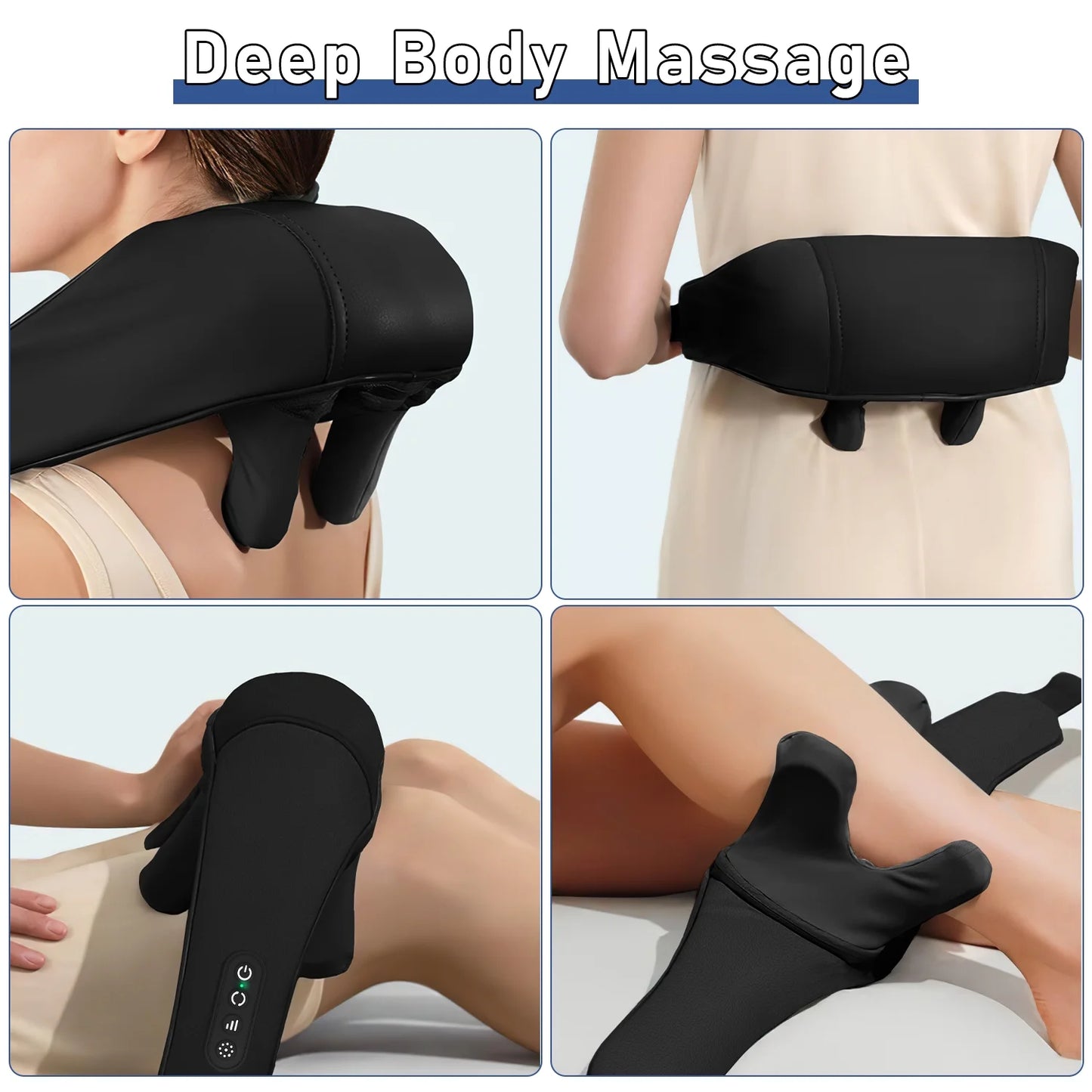 Cordless Neck and Shoulder Massager with Heat - 4D Deep Kneading Shiatsu Relief for Ultimate Relaxation - Perfect Gift for Men and Women