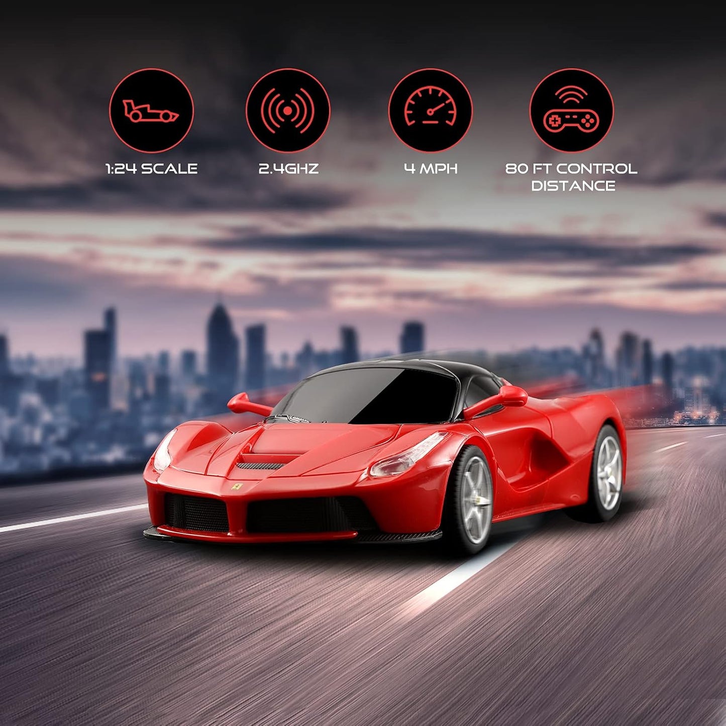 Rastar Licensed 1:24 Scale Remote Control Ferrari LaFerrari Race Car - Red Model for All Ages