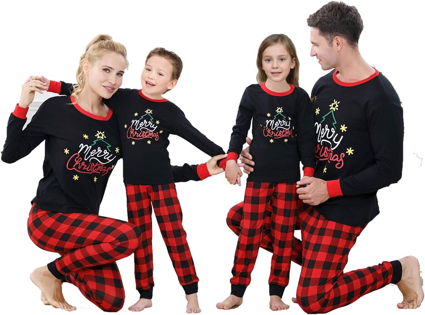 Family Matching Christmas Pajamas Sets for Unisex Adults and Children - Long Sleeve Sleepwear for the Holiday Season