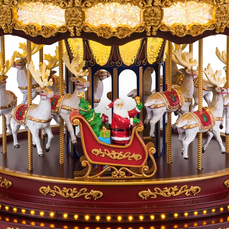 Deluxe 17" Christmas Carousel – Enchanting Holiday Decor for Your Home