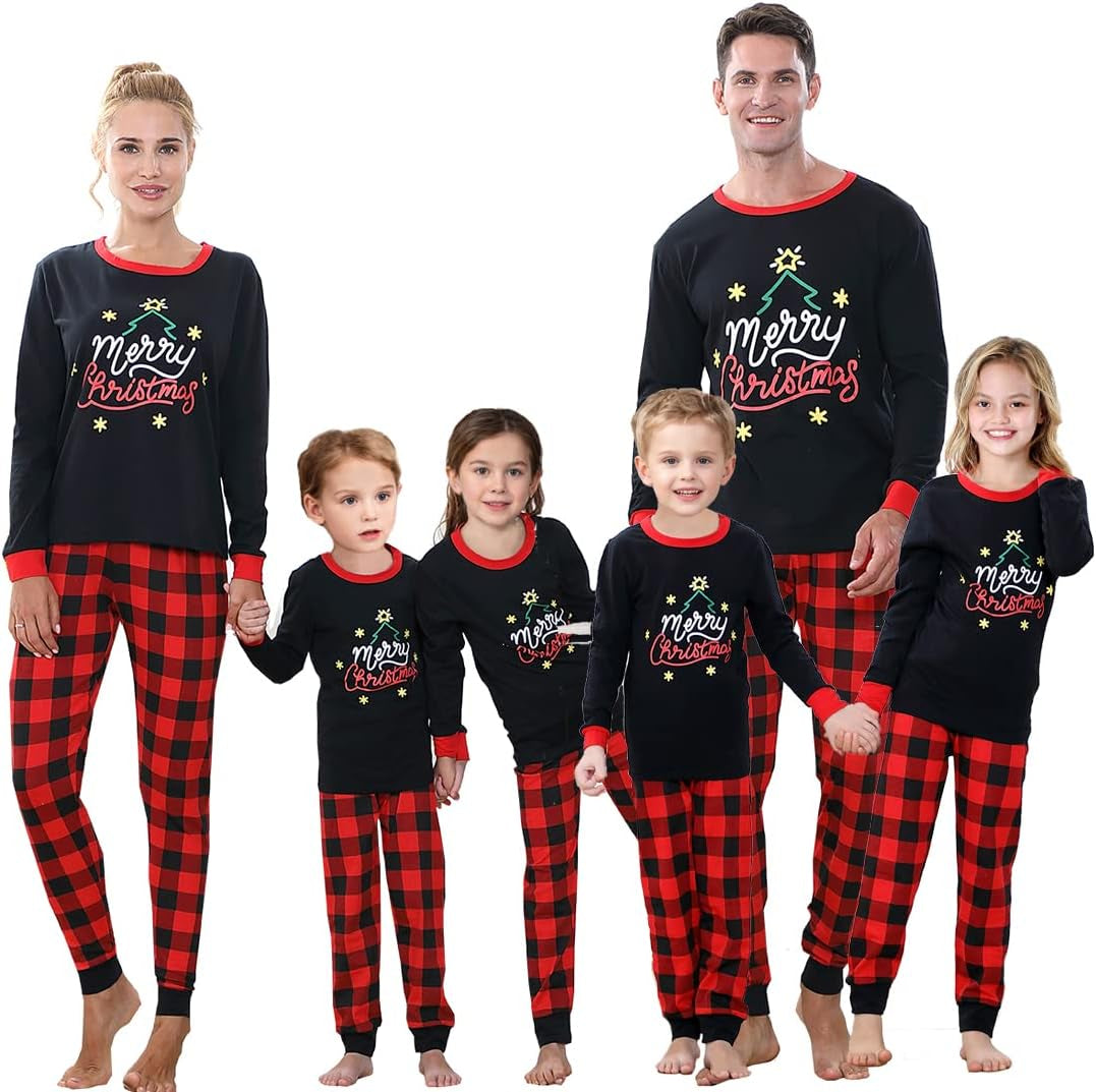 Family Matching Christmas Pajamas Sets for Unisex Adults and Children - Long Sleeve Sleepwear for the Holiday Season