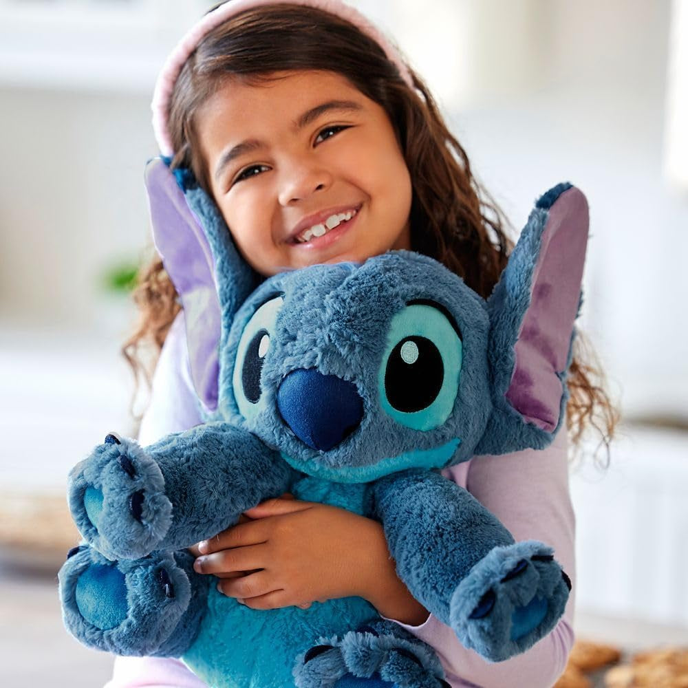 Store Official Stitch Medium Soft Toy for Kids, Cuddly Character with Fuzzy Texture and Embroidered Details, Flexible Floppy Ears, Plushy Suitable for All Ages.