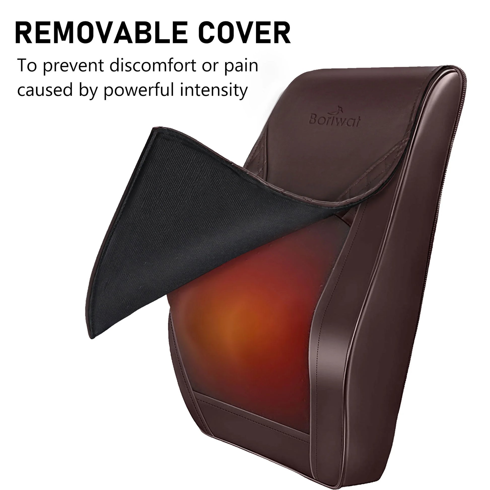 Shiatsu Neck Massager Pillow - Heated Deep Tissue Back Massager with Vibration for Ultimate Pain Relief - Stylish Brown Design