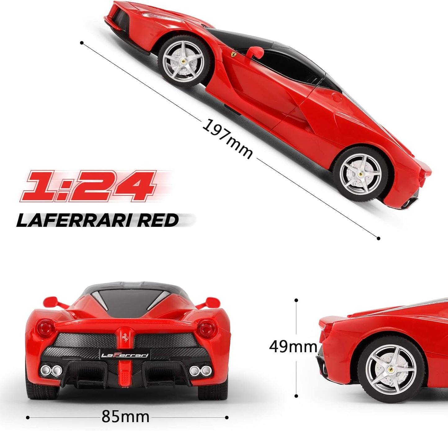 Rastar Licensed 1:24 Scale Remote Control Ferrari LaFerrari Race Car - Red Model for All Ages