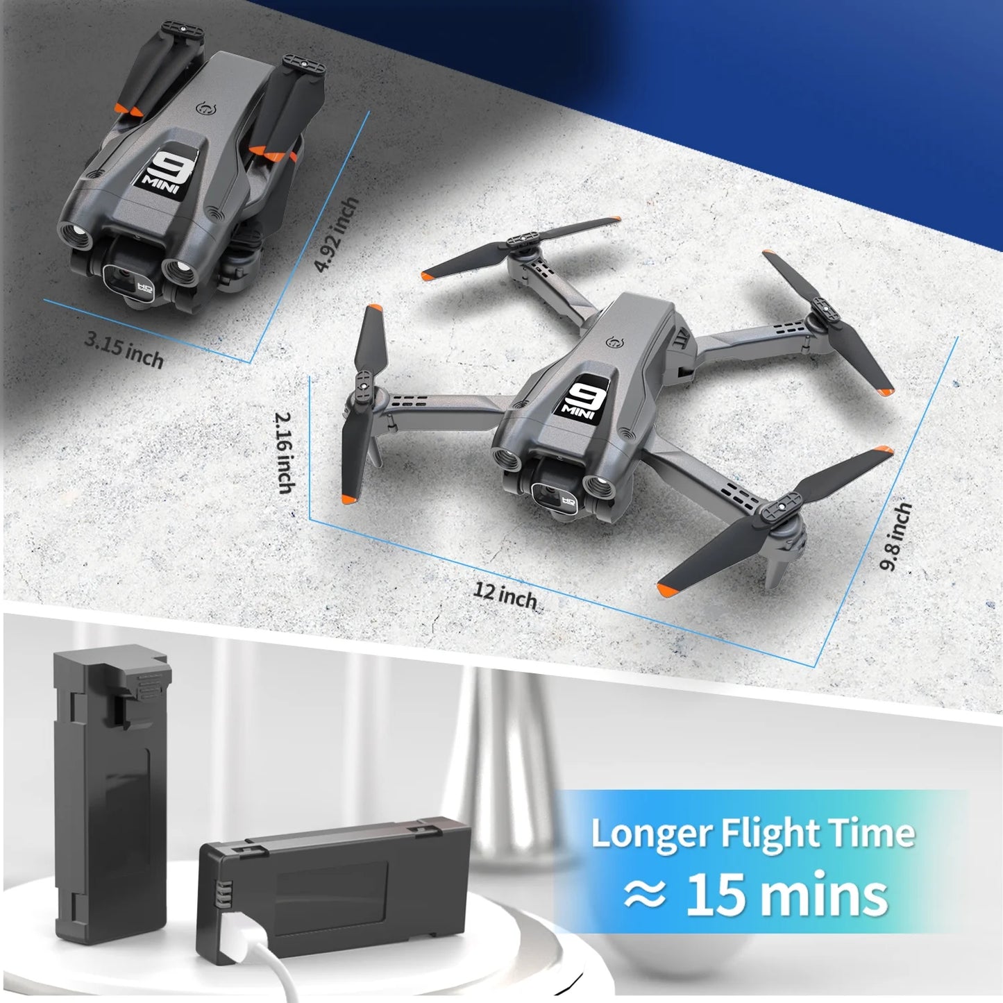 Foldable Drone with 1080P HD Camera - WiFi FPV Quadcopter for Kids & Adults, 360° Flip & Waypoint Flight, Includes 2 Batteries - Perfect for Beginners!