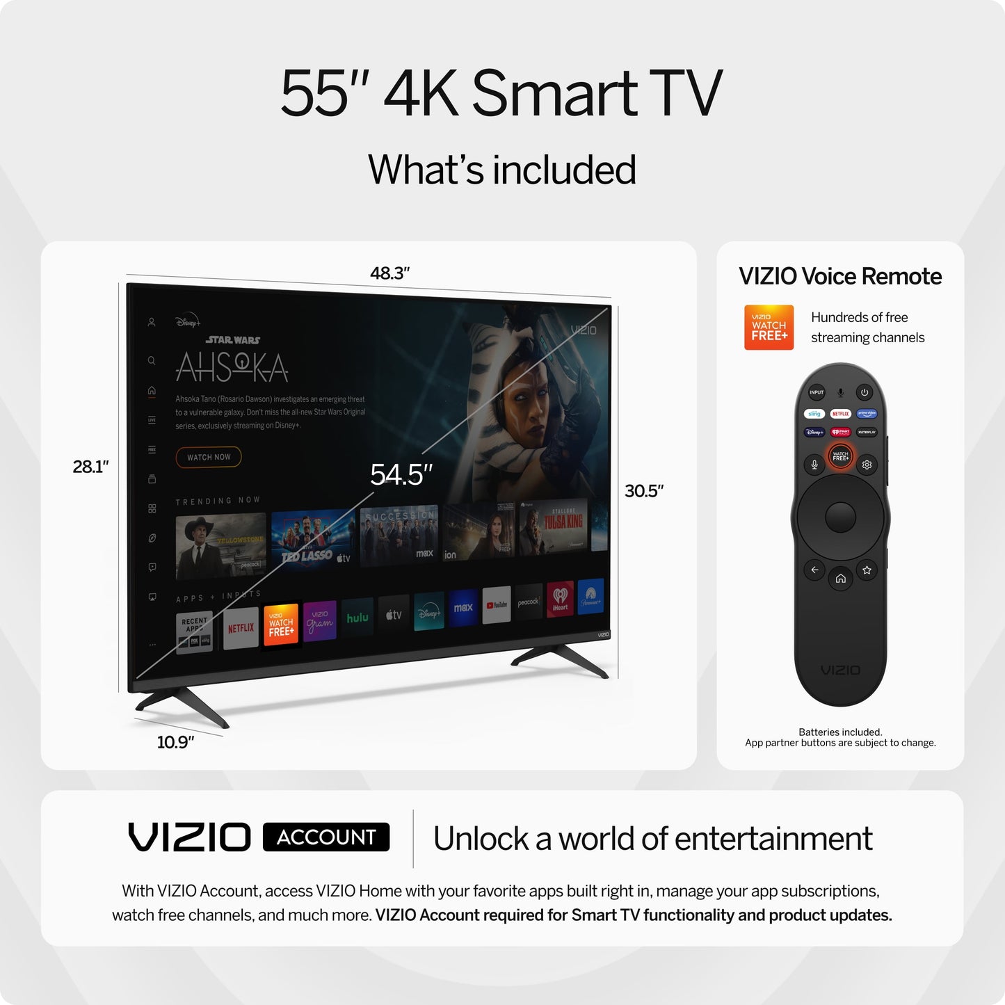 Experience Cinematic Brilliance with Our 55" 4K UHD LED HDR Smart TV!