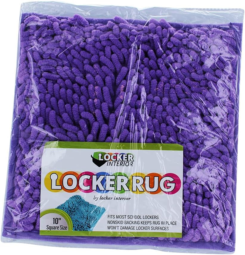 School 10" Square Locker Fur Rug Carpet (Purple)