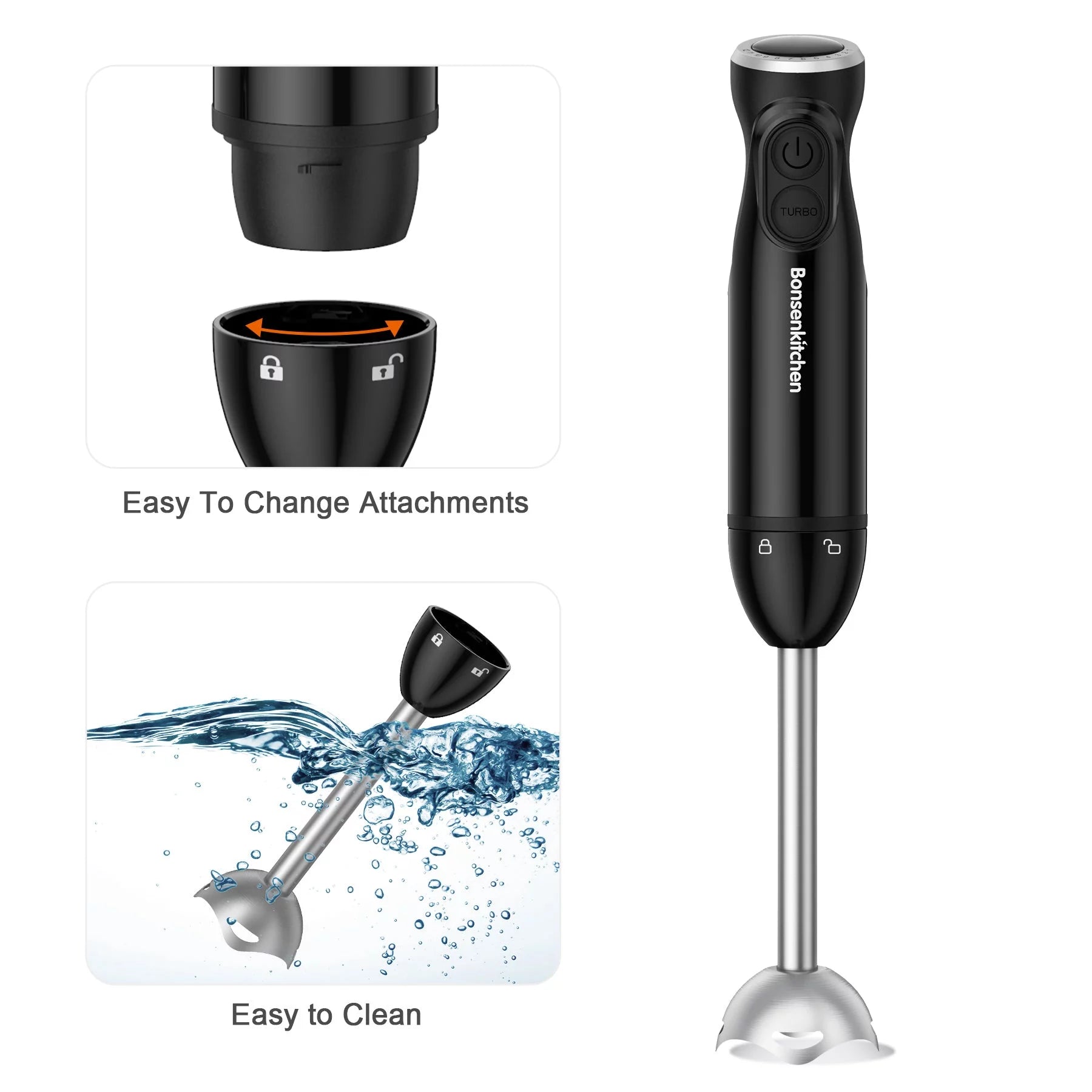 Ultimate 12-Speed Immersion Blender for Effortless Blending & Mixing Mastery