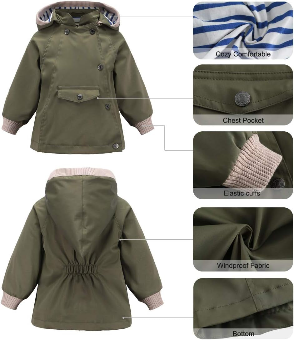 Waterproof Rain Jacket Coat Windbreaker Windproof Spring Fall Raincoat